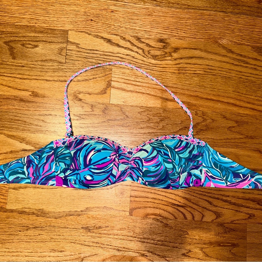 Seasalt blue Don’t wanna leaf bikini top